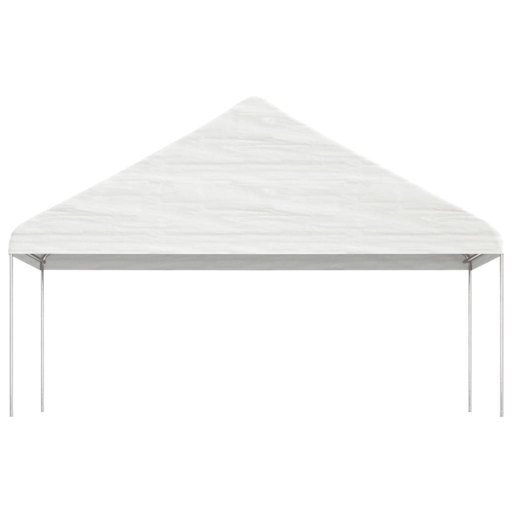 Produktbild för Paviljong med tak vit 13,38x5,88x3,75 m polyeten