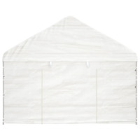 Produktbild för Paviljong med tak vit 15,61x4,08x3,22 m polyeten