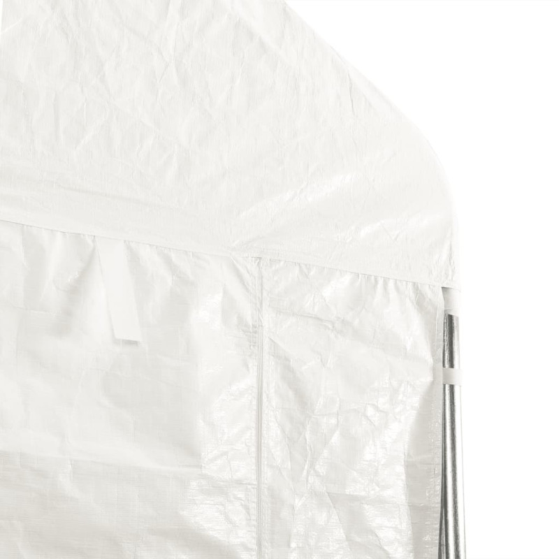 Produktbild för Paviljong med tak vit 13,38x5,88x3,75 m polyeten