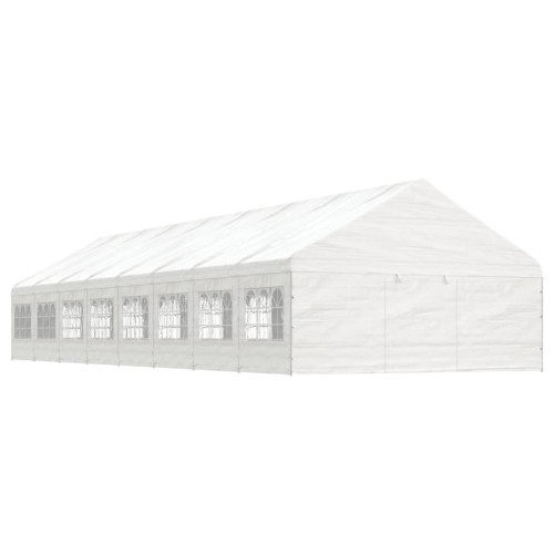 vidaXL Paviljong med tak vit 17,84x5,88x3,75 m polyeten