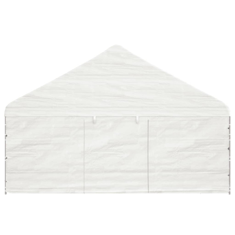 Produktbild för Paviljong med tak vit 17,84x5,88x3,75 m polyeten