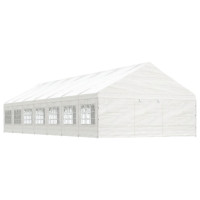 Miniatyr av produktbild för Paviljong med tak vit 15,61x5,88x3,75 m polyeten