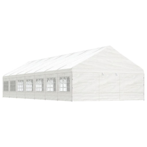 vidaXL Paviljong med tak vit 15,61x5,88x3,75 m polyeten