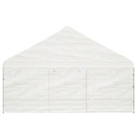 Produktbild för Paviljong med tak vit 11,15x5,88x3,75 m polyeten