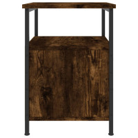 Produktbild för Sängbord rökfärgad ek 34x35,5x50 cm konstruerat trä