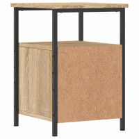 Produktbild för Sängbord sonoma-ek 34x35,5x50 cm konstruerat trä