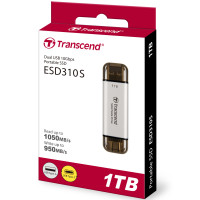 Produktbild för Portabel SSD ESD310S USB-C 1TB (R1050/W950) Silver