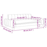 Produktbild för Barnsoffa grå 90x53x30 cm konstläder