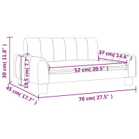 Produktbild för Barnsoffa brun 70x45x30 cm tyg