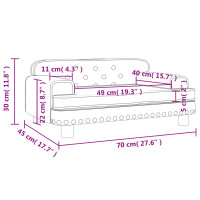 Produktbild för Barnsoffa gräddvit 70x45x30 cm sammet