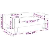 Produktbild för Barnsoffa blå 70x45x26,5 cm sammet