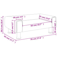 Produktbild för Barnsoffa svart 70x45x26,5 cm sammet