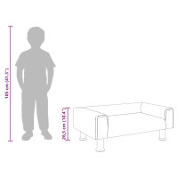 Produktbild för Barnsoffa svart 70x45x26,5 cm sammet