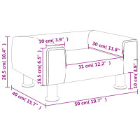 Produktbild för Barnsoffa rosa 50x40x26,5 cm sammet