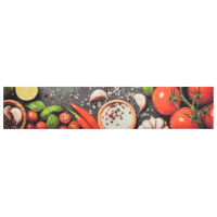 Miniatyr av produktbild för Köksmatta maskintvättbar grönsaker 60x300 cm sammet