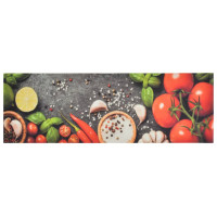 Miniatyr av produktbild för Köksmatta maskintvättbar grönsaker 60x180 cm sammet