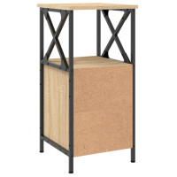 Produktbild för Sängbord sonoma-ek 34x35,5x70 cm konstruerat trä