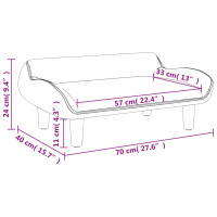 Produktbild för Barnsoffa ljusgrå 70x40x24 cm tyg