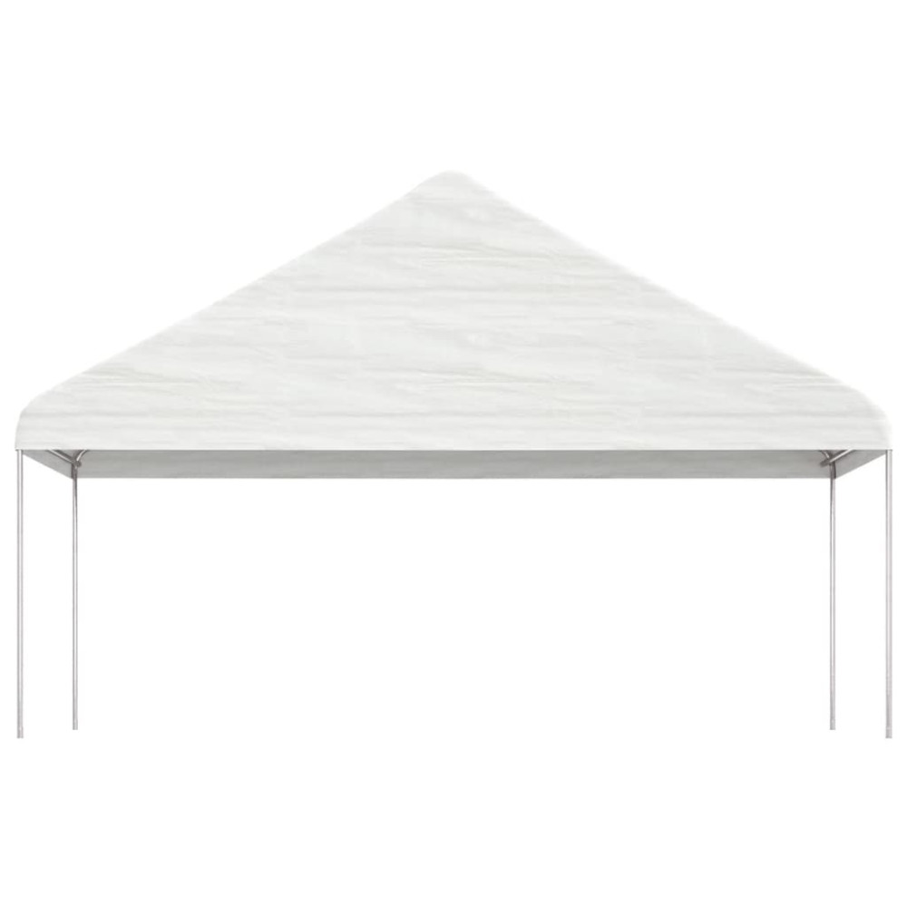 Produktbild för Paviljong med tak vit 5,88x2,23x3,75 m polyeten