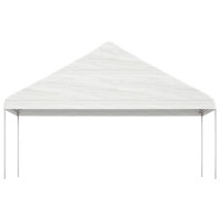 Produktbild för Paviljong med tak vit 5,88x2,23x3,75 m polyeten
