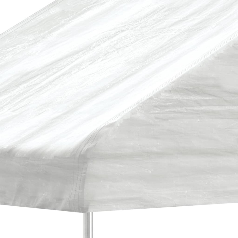 Produktbild för Paviljong med tak vit 5,88x2,23x3,75 m polyeten