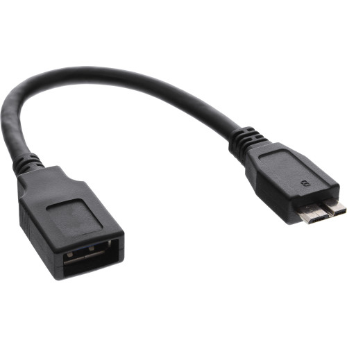 Inline InLine 31609 USB-kablar 0,15 m USB A Micro-USB B Svart