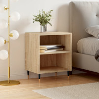 Miniatyr av produktbild för Sängbord sonoma-ek 40x35x70 cm konstruerat trä