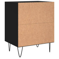 Miniatyr av produktbild för Sängbord 2 st svart 40x30x50 cm konstruerat trä