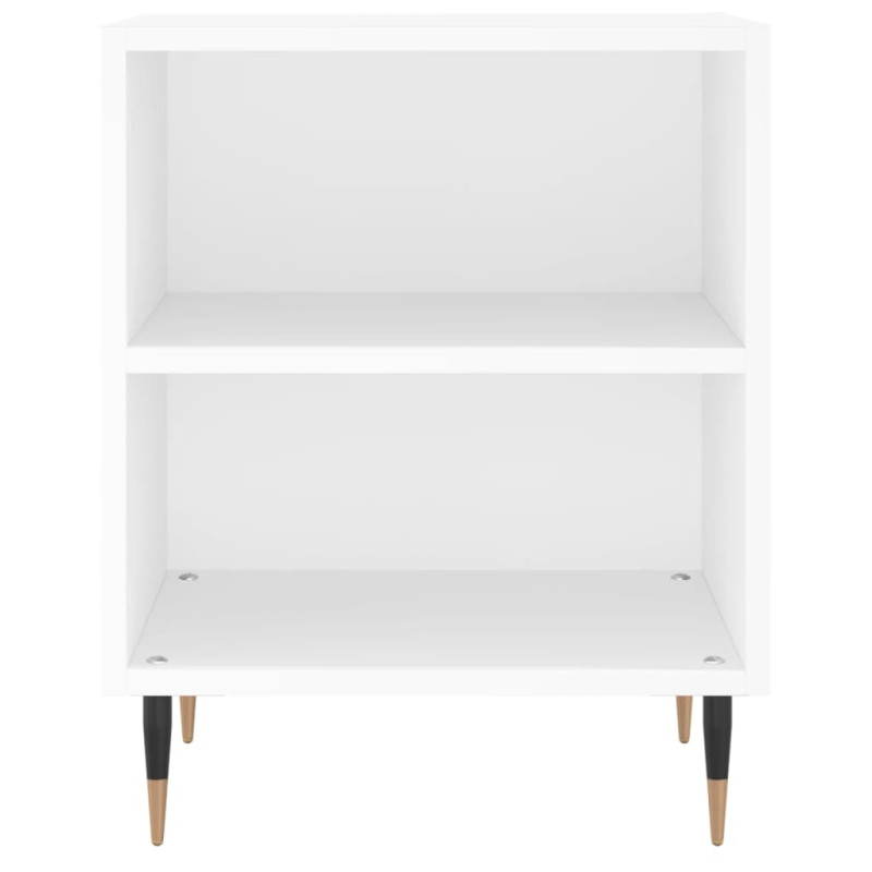 Produktbild för Sängbord vit 40x30x50 cm konstruerat trä
