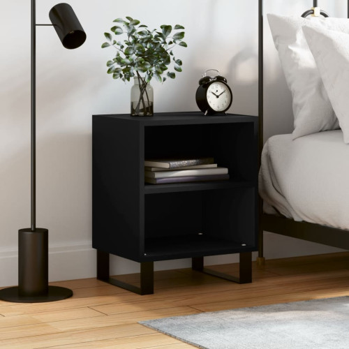vidaXL Sängbord svart 40x30x50 cm konstruerat trä