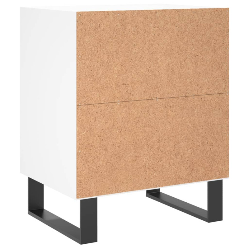 Produktbild för Sängbord vit 40x30x50 cm konstruerat trä