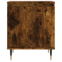 Produktbild för Sängbord 2 st rökfärgad ek 40x30x50 cm konstruerat trä