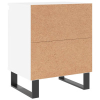 Produktbild för Sängbord 2 st vit 40x30x50 cm konstruerat trä