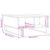 Produktbild för Soffbord betonggrå 60x60x30 cm konstruerat trä