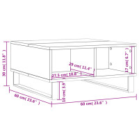 Produktbild för Soffbord vit högglans 60x60x30 cm konstruerat trä