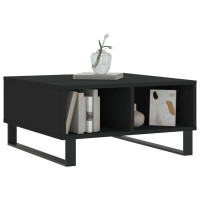 Produktbild för Soffbord svart 60x60x30 cm konstruerat trä