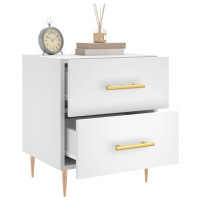 Produktbild för Sängbord 2 st vit 40x35x47,5 cm konstruerat trä