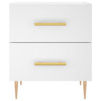 Produktbild för Sängbord 2 st vit 40x35x47,5 cm konstruerat trä