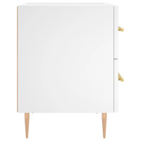Produktbild för Sängbord 2 st vit 40x35x47,5 cm konstruerat trä