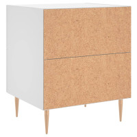 Produktbild för Sängbord 2 st vit 40x35x47,5 cm konstruerat trä
