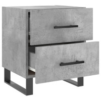 Miniatyr av produktbild för Sängbord 2 st betonggrå 40x35x47,5 cm konstruerat trä