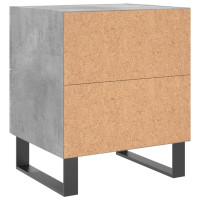 Miniatyr av produktbild för Sängbord 2 st betonggrå 40x35x47,5 cm konstruerat trä