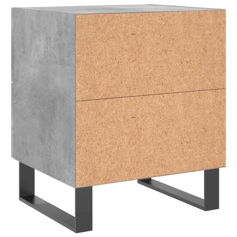 Produktbild för Sängbord 2 st betonggrå 40x35x47,5 cm konstruerat trä