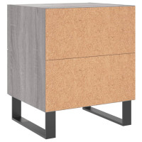 Miniatyr av produktbild för Sängbord 2st grå sonoma 40x35x47,5 cm konstruerat trä
