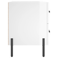 Produktbild för Sängbord 2 st vit högglans 40x35x47,5 cm konstruerat trä