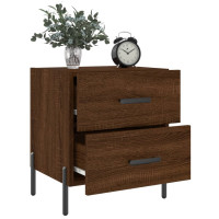 Produktbild för Sängbord 2 st brun ek 40x35x47,5 cm konstruerat trä