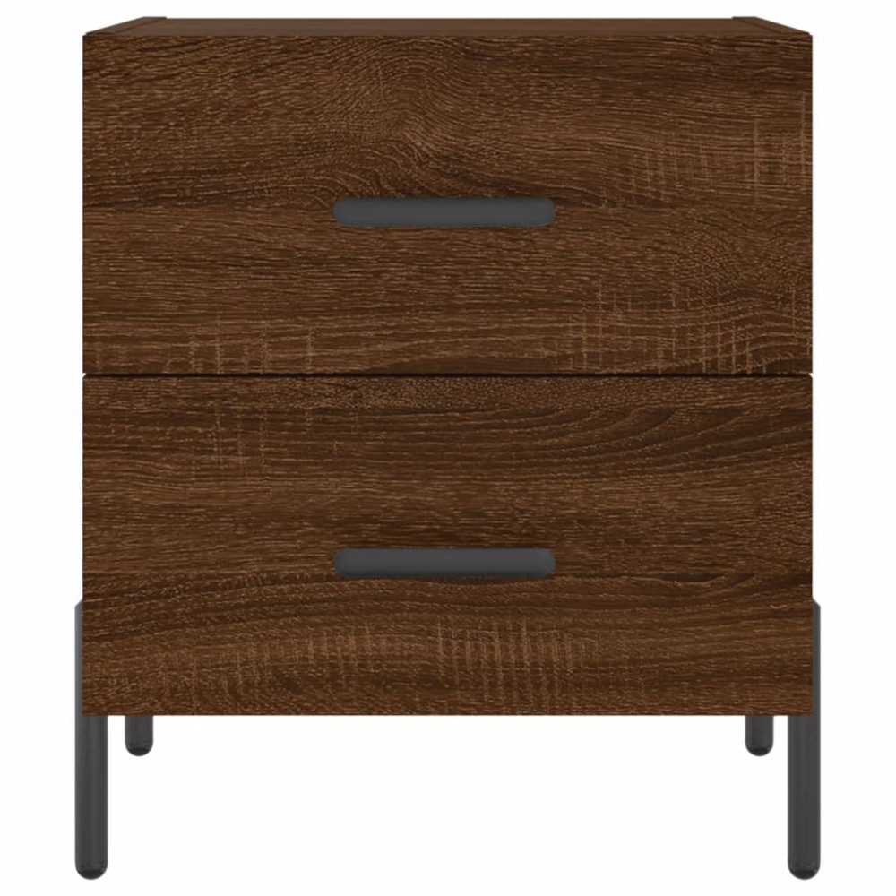 Produktbild för Sängbord 2 st brun ek 40x35x47,5 cm konstruerat trä