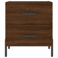 Produktbild för Sängbord 2 st brun ek 40x35x47,5 cm konstruerat trä