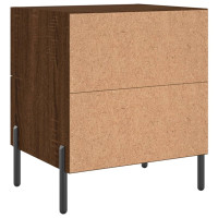 Produktbild för Sängbord 2 st brun ek 40x35x47,5 cm konstruerat trä