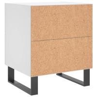 Miniatyr av produktbild för Sängbord 2 st vit 40x35x47,5 cm konstruerat trä